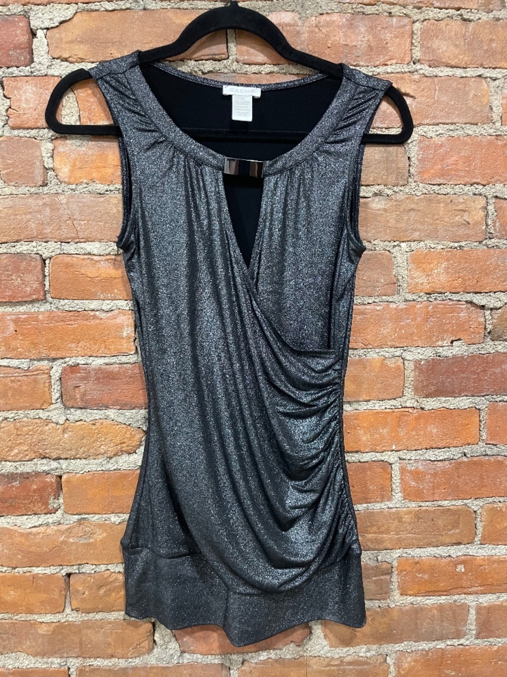Gorgeous Vintage Cache Metallic Shimmery Top | Like New | Size XS